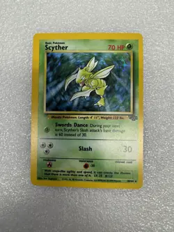 Pokemon Scyther Jungle Holo Rare Unlimited 10/64 English 1999 WOTC Card - Image 1