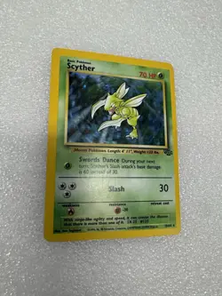 Pokemon Scyther Jungle Holo Rare Unlimited 10/64 English 1999 WOTC Card - Image 2