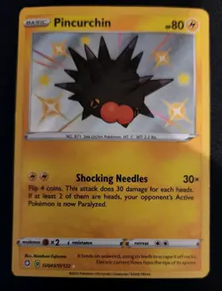 Pincurchin SV043/SV122 Shining Fates Shiny Baby Holo Rare Pokemon Card - Image 1