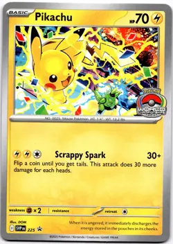 Pikachu - (World Championship 2025) Promo SV: Scarlet & Violet Promo Cards 225 - Image 1