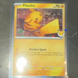 Pokemon Pikachu Basic Electric Holo Trading Card Game Card HP 70 - Image 1