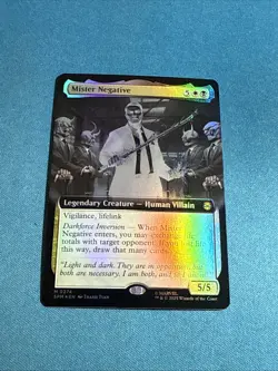 MISTER NEGATIVE Extended Art FOIL Magic The Gathering Marvel’s Spiderman M 0274 - Image 1