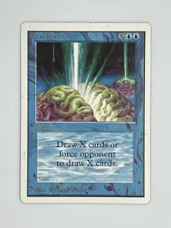 MTG BRAINGEYSER Unlimited Edition Regular EX Rare Magic The Gathering - Image 1