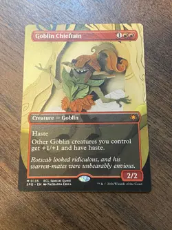 MAGIC Gathering LORWYN ECLIPSED unplayed mint mythic GOBLIN CHIEFTAIN borderless - Image 1