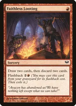 Faithless Looting: MtG Magic the Gathering Dark Ascension Common - Image 1