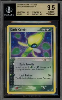 Pokemon Dark Celebi EX Hidden Legends Holo Rare #4 BGS 9.5 - Image 1