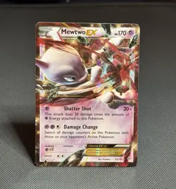 Pokemon TCG: Mewtwo EX 62/162 - Ultra Rare - BREAKthrough - *HP w/Creases* - Image 1
