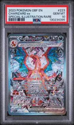 2023 Pokemon Obsidian Flames Charizard Ex #223 GEM MT PSA 10 Special Illus. Rare - Image 1