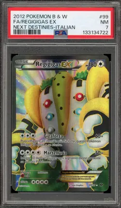 Pokemon Regigigas EX Next Destinies ITALIAN Full Art #99 PSA 7 - Image 1