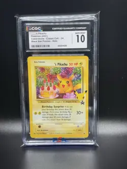 CGC 10 Birthday Pikachu Holo 24 Celebrations Classic Collection Pokemon - Image 1