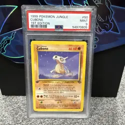 PSA 9 Cubone 1st Edition Jungle 1999 Pokemon 50/64 - Image 1