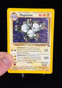 Magneton 11/62 Holo Rare Pokemon Fossil (1999 WotC) – LP - Image 3
