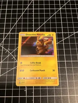 Detective Pikachu SM190 Black Star Promo Holo Pokemon Card NM (1) - Image 1