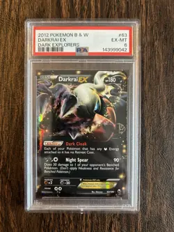 Pokemon BW Dark Explorers Darkrai EX #63 PSA 6 - Image 1