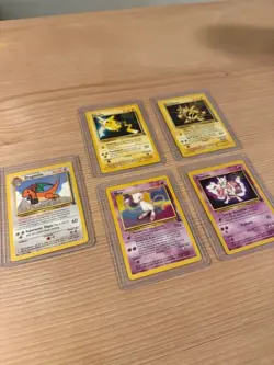 Pokemon TCG 2000 Movie Promo Set with Mewtwo, Mew and Pikachu in Sleeves - Image 1