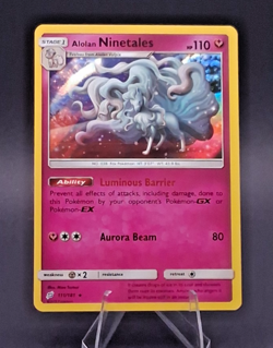 Pokemon TCG Alolan Ninetales 111/181 Team Up Rare Holo NM - Image 1