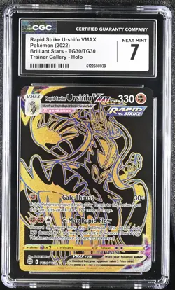 2022 Pokemon Urshifu VMAX TG30/TG30 Brilliant Stars CGC NEAR MINT 7 - Image 1