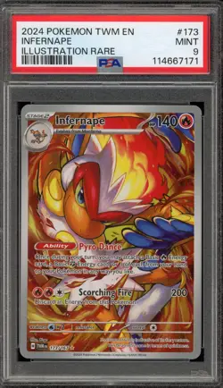 Pokemon Infernape Twilight Masquerade Illustration Rare #173 PSA 9 Mint - Image 1