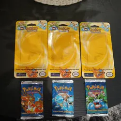 Pokemon TCG Base Set Blister Pack Art Set Opened Empty Unlimited Rare EMPTY 1999 - Image 1
