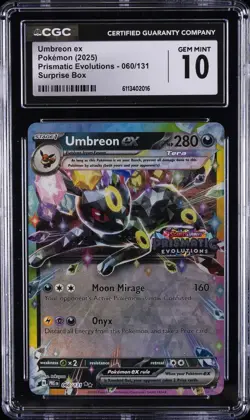 2025 PRISMATIC EVOLUTIONS-SURPRISE BOX #060/131 POKEMON CGC 10 GEM MINT - Image 1