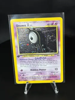 Unown A – Neo Discovery 14/75 Holo Rare – Near Mint – Authentic Pokemon 1st E - Image 3