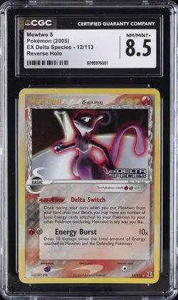 2005 POKEMON EX DELTA SPECIES - REVERSE HOLO #12/113 MEWTWO CGC 8.5 - Image 1