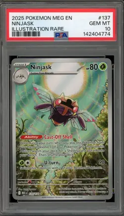 Pokemon Ninjask Mega Evolution Illustration Rare #137 PSA 10 Gem Mint - Image 1