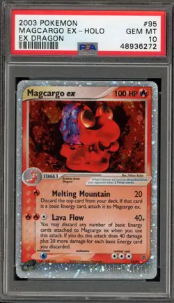 Pokemon Magcargo ex EX Dragon Holo Ultra Rare #95 PSA 10 Gem Mint - Image 1