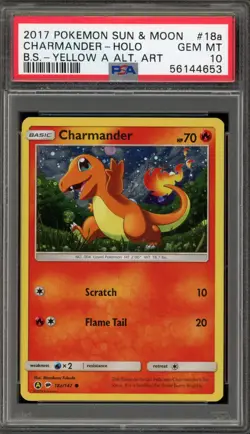 Pokemon Charmander B.S Yellow A Alternate Art Holo #18a PSA 10 Gem Mint - Image 1