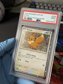 Pokemon Eevee 2025 Destined Rivals Black Star Promo #200 PSA 9 Gem Mint! - Image 3
