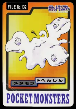 Ditto No. 132 Bandai Carddass Series 3-4 Pokemon Japanese Heavily Played - Image 1