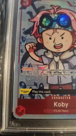 Bandai One Piece CCG Koby P-014 Full Art Foil Promo Premium Booster PSA 10 - Image 2