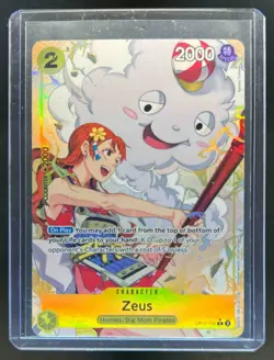 2025 One Piece A Fist of Divine Speed Zeus Alternate Art #OP11-106 - Image 1