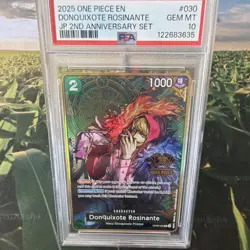 Donquixote Rosinante 030 JP 2nd Anniversary Foil Special PSA 10 [One Piece] - Image 1