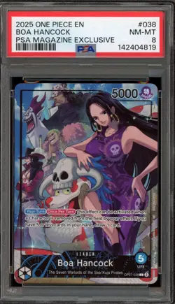 One Piece CCG Boa Hancock PSA Magazine Exclusive Promo OP07-038 PSA 8 - Image 1
