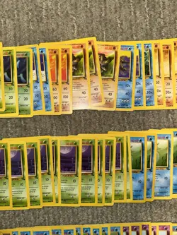 1999 Vintage Pokemon Cards Lot Of 110 Fossil Cards LP-HP - Image 3