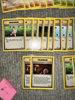 1999 Vintage Pokemon Cards Lot Of 110 Fossil Cards LP-HP - Image 5