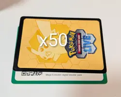 50x Mega Evolution Code CARDS Booster Pokemon Pokemon TCG LIVE Via eBAY Message - Image 1