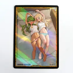 LILLIE MALLOW Waifu Anime Card LIMITED 1/1 Custom TCG Holo T13882 - Image 1