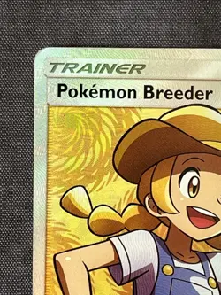 Pokemon Breeder 73/73 Shining Legends Ultra Rare Full Art Holo Trainer Card NM - Image 3