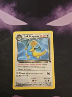 Pokemon Dark Dragonite TCG Card 22/82 Non-Holo Moderate to Heavy Play MP HP - Image 1