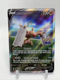 Pokemon TCG Conkeldurr v Alt Art Holo Ultra Rare Card Pokemon Go 074/078 - Image 1