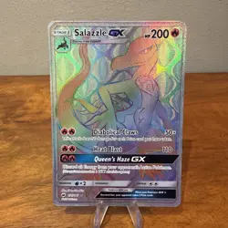 Pokemon Card Salazzle GX 151/147 Burning Shadows Full Art Rainbow Secret Rare MP - Image 1
