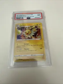 2021 Pokemon Jolteon Battle Styles SWSH094 Black Star Promo Holo Card PSA 9 - Image 1