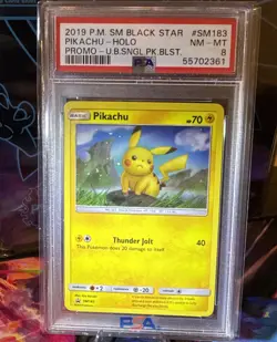 Pikachu SM183 PSA 8 Holo Unbroken Bonds Promo Pokemon Card 🔥🔥 - Image 1