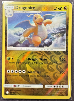Pokemon TCG Cards Dragonite 96/149 Sun & Moon Base Reverse Holo Rare NM - Image 1