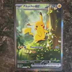 Pokemon Pikachu EX Holo Thunderbolt 200 HP Card 276/217 New Ascended Heroes - Image 1