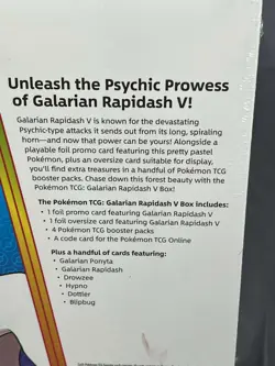 Pokemon TCG Galarian Rapidash V Box + 6 Promo Cards New Sealed - Image 5