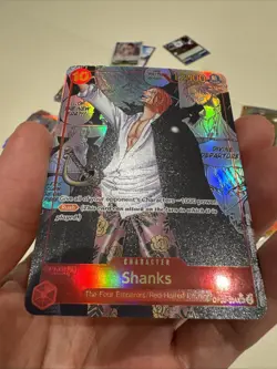 One Piece CCG Shanks OP09-004 SR Foil Manga English Custom Card - Image 3