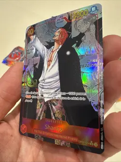 One Piece CCG Shanks OP09-004 SR Foil Manga English Custom Card - Image 4